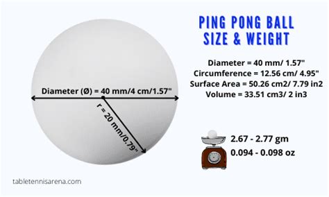 size of a ping pong ball|ping pong ball size guide.